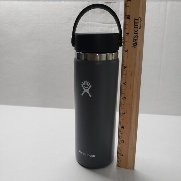 Hydro Flask 20oz With Wide Flex Cap Gray Stainless Steel Insulated Reusable - Picture 9 of 11